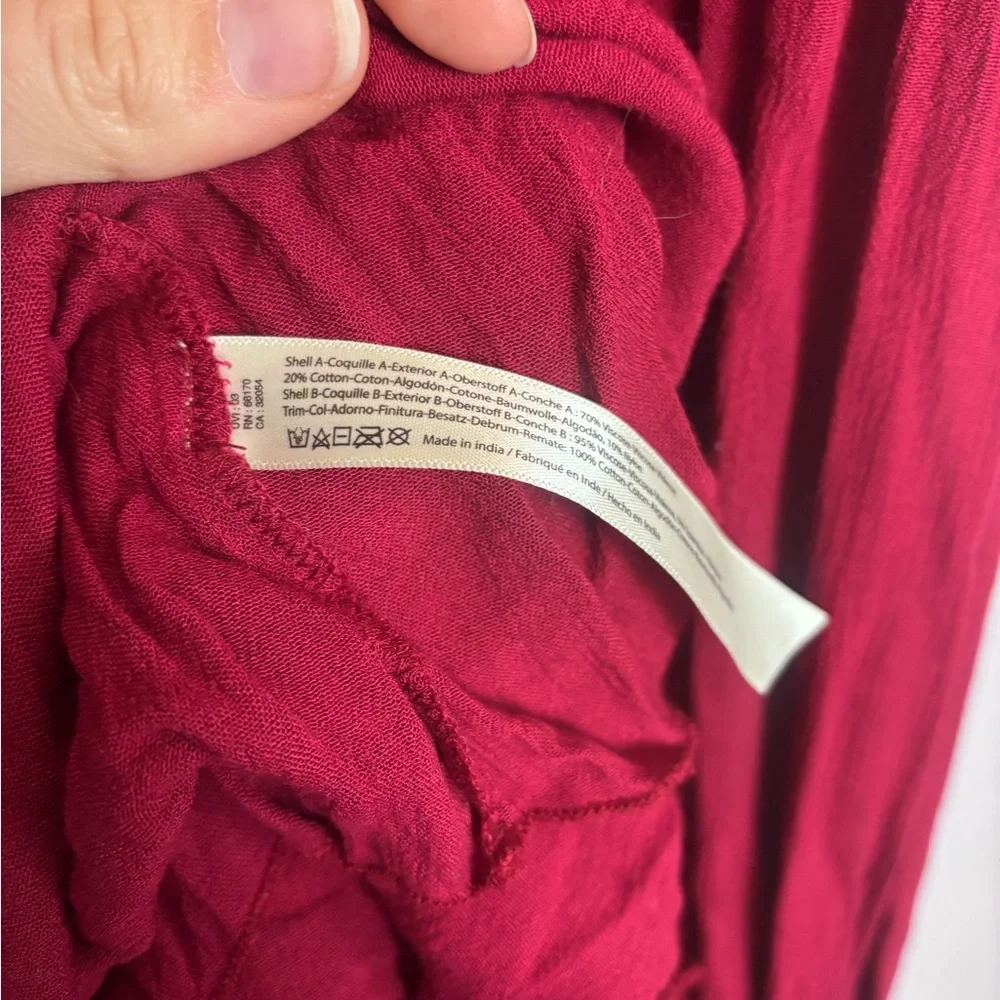 Free People FP ONE Deep Red Lace Adella Maxi Dress - Picture 7 of 9